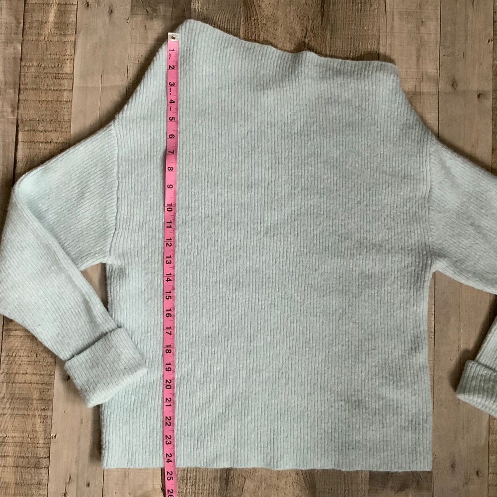 Treasure & Bond Light Blue Drift Asymmetrical Off Shoulder Ribbed Cotton… - Picture 8 of 14